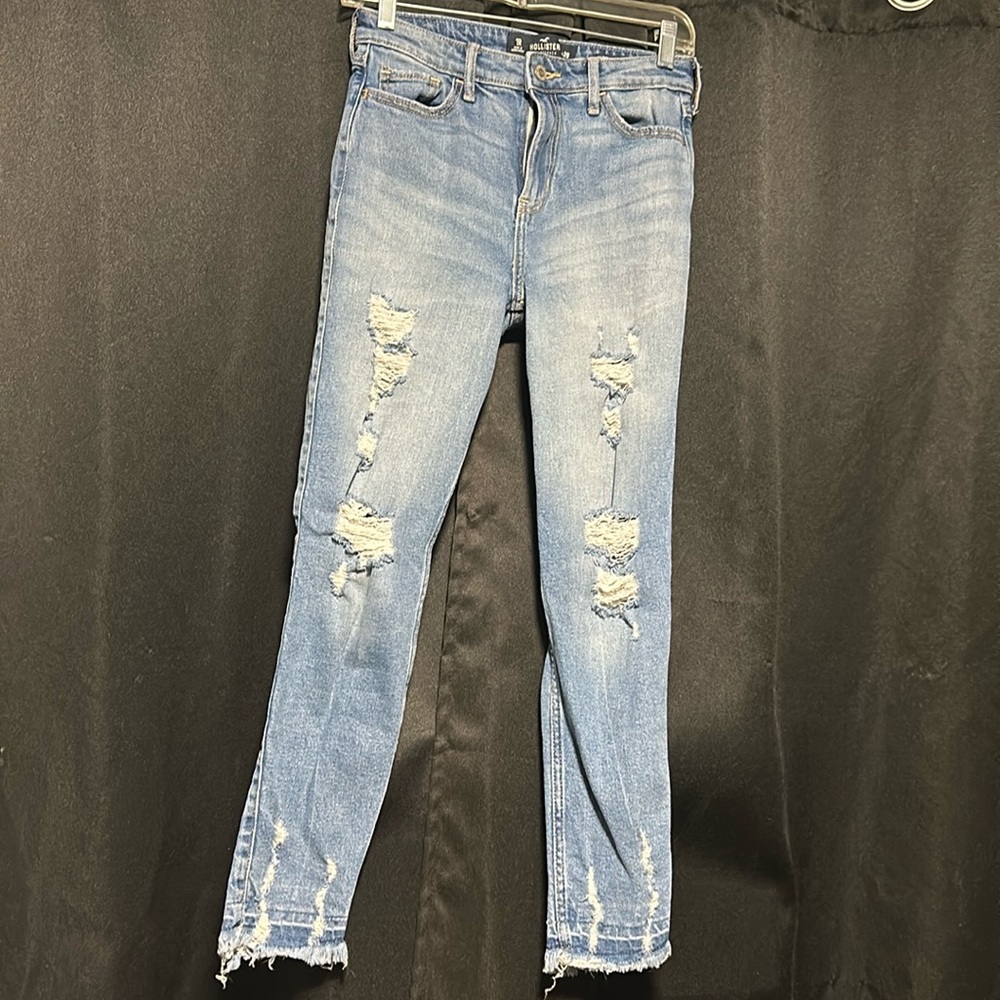 Hollister High Rise Super Skinny Crop Vintage Stretch Size 1R W25 L26